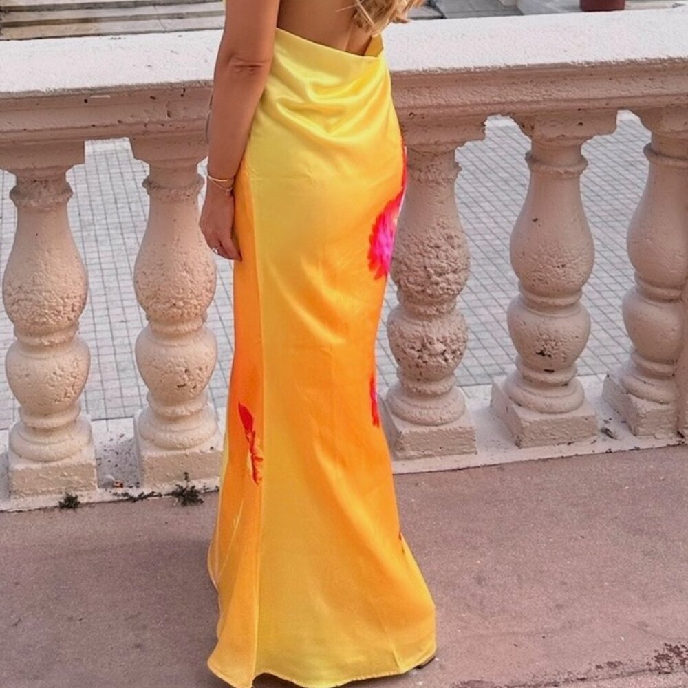 Peppermayo Chloe Maxi Dress - Orange Floral - Picture 3 of 6